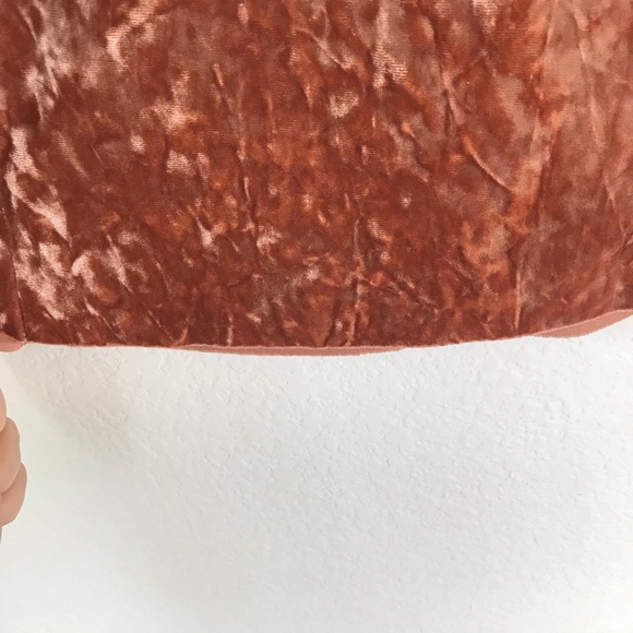 LC Lauren Conrad Runway Peach Crushed Velvet Dress - Picture 7 of 7